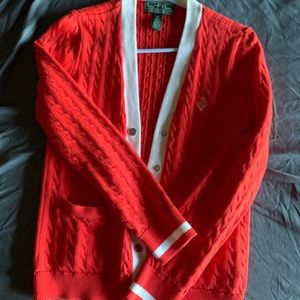 Brand new cardigan in a lovely orange